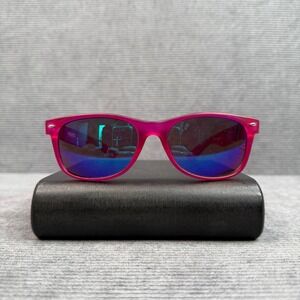 Zoo York Pink Translucent Wayfarer Y2K Sunglasses Blue Mirrored 20050-822650-ZYS
